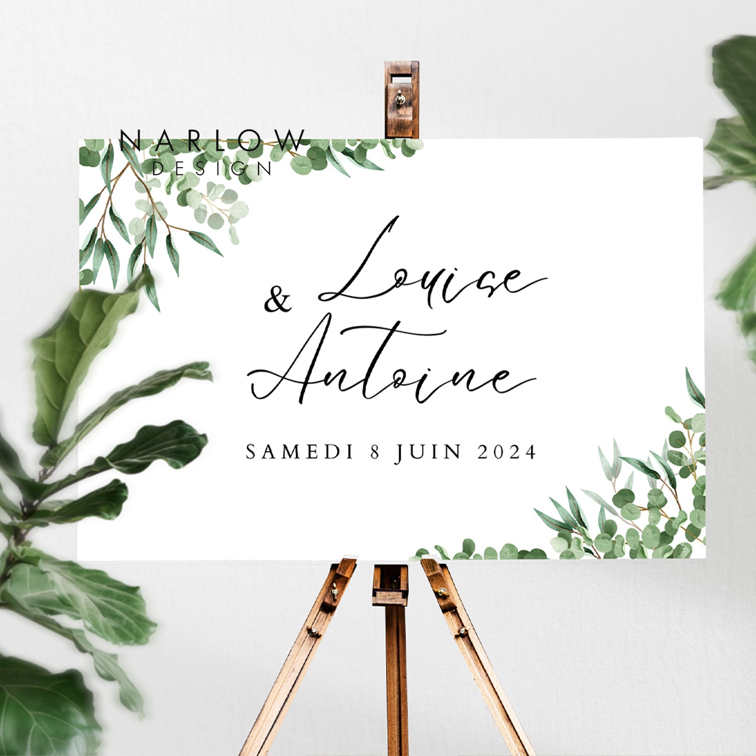 Panneau de bienvenue PVC vert