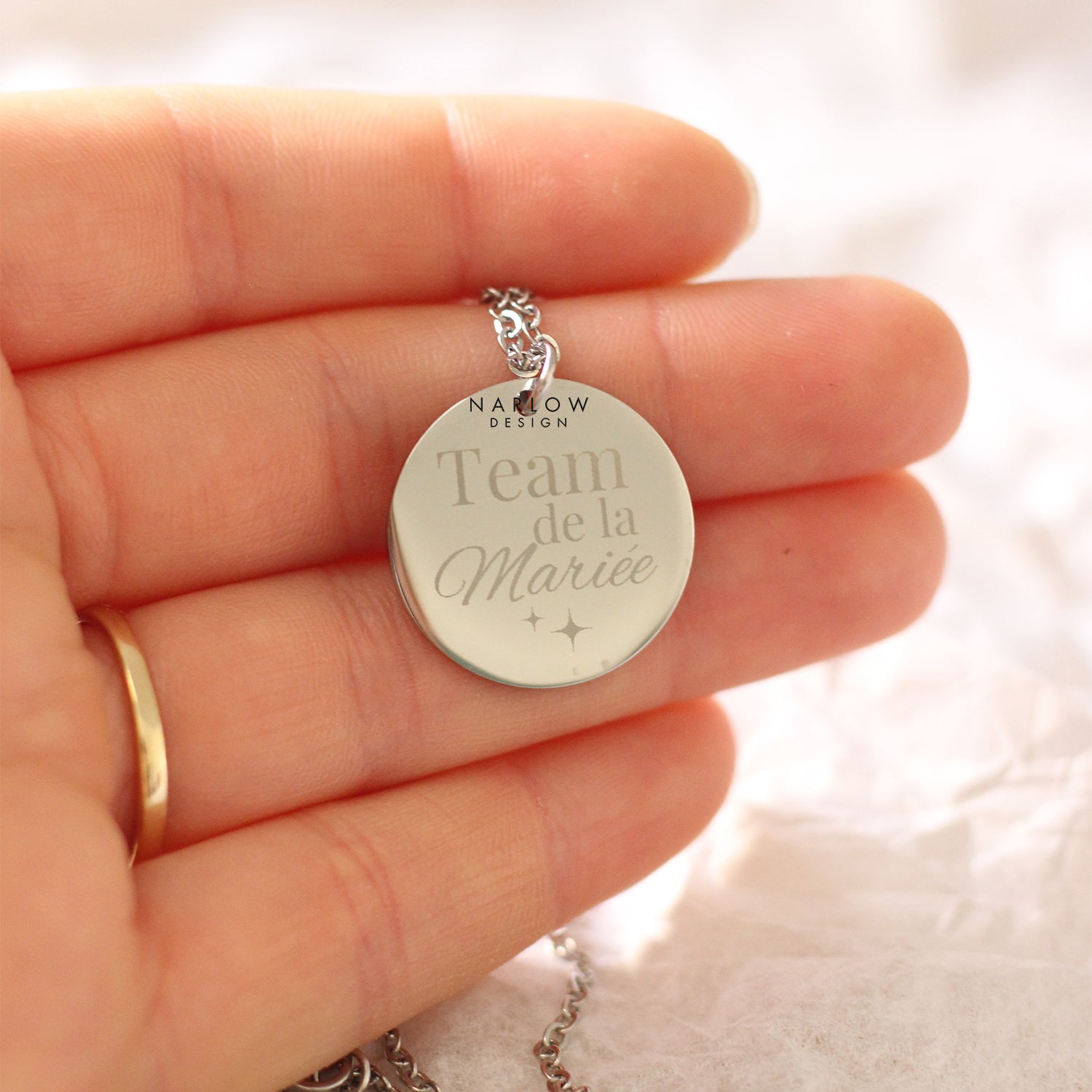 Collier pendentif "Team de la Mariée"