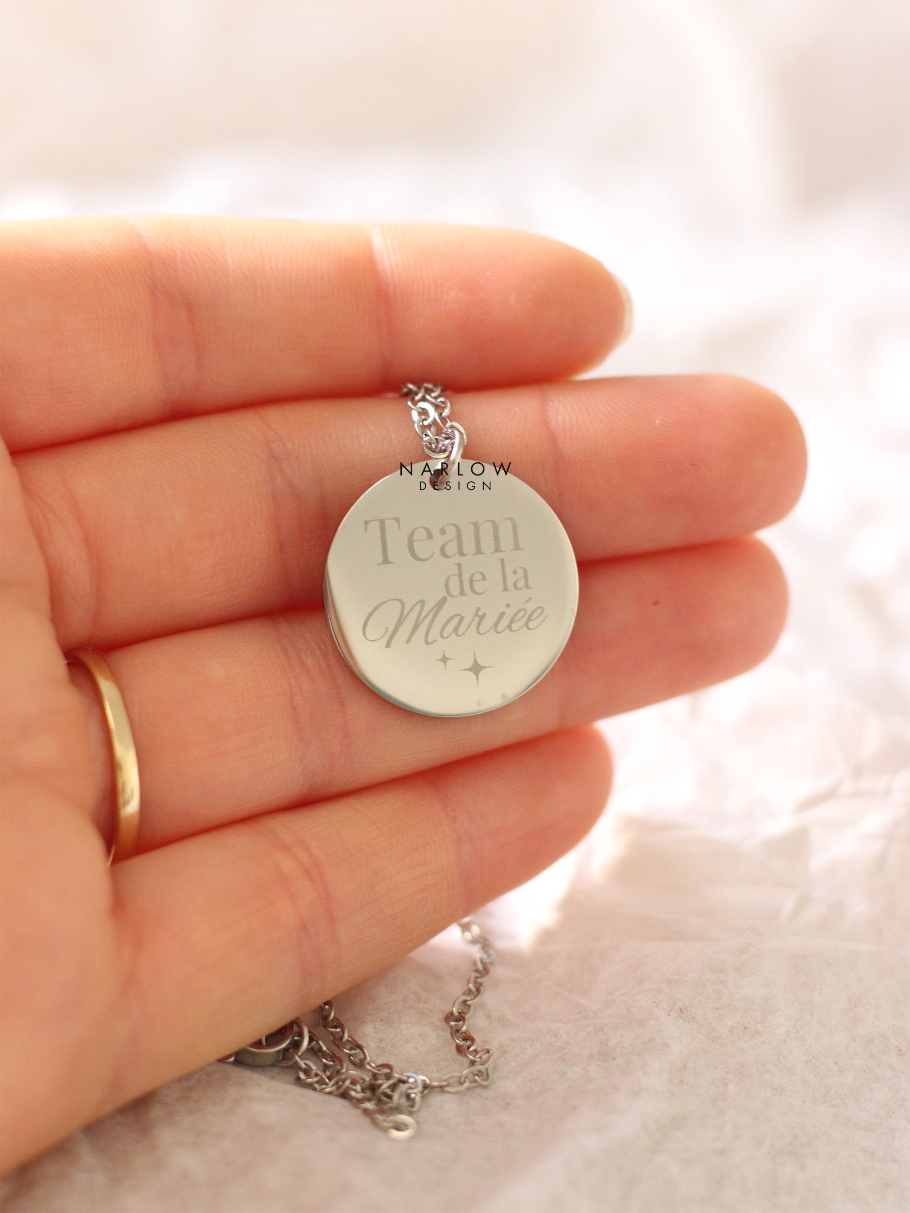 Collier pendentif "Team de la Mariée"