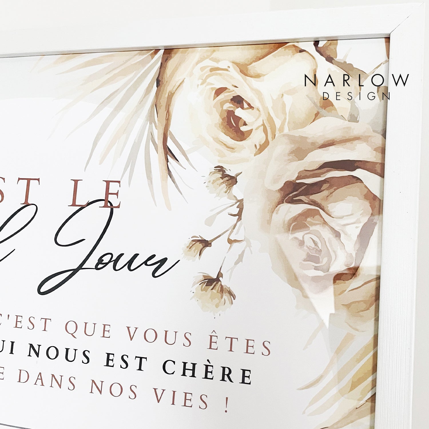 Affiche de Bienvenue pour Mariage - Pampas