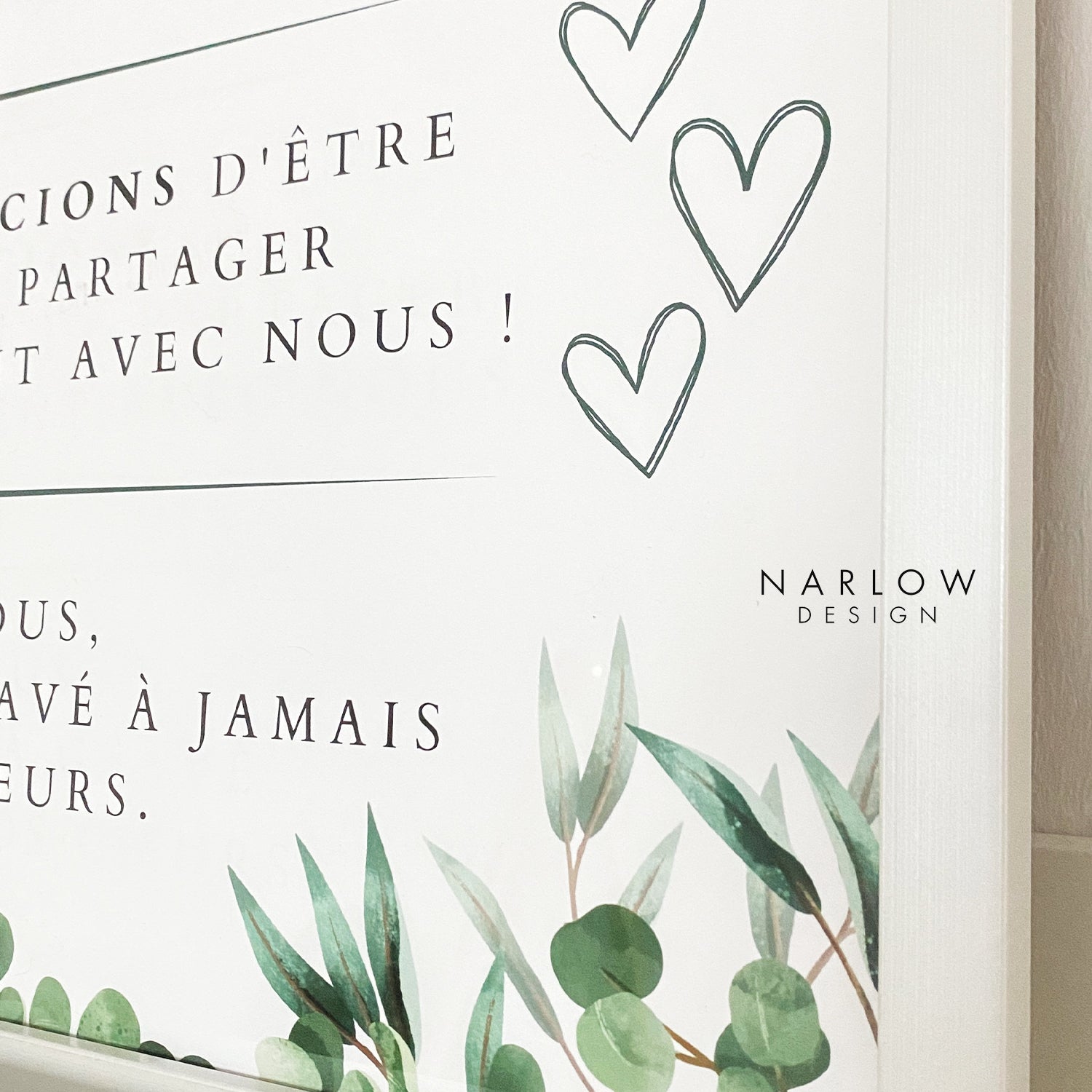 Affiche de Bienvenue pour Mariage - Nature