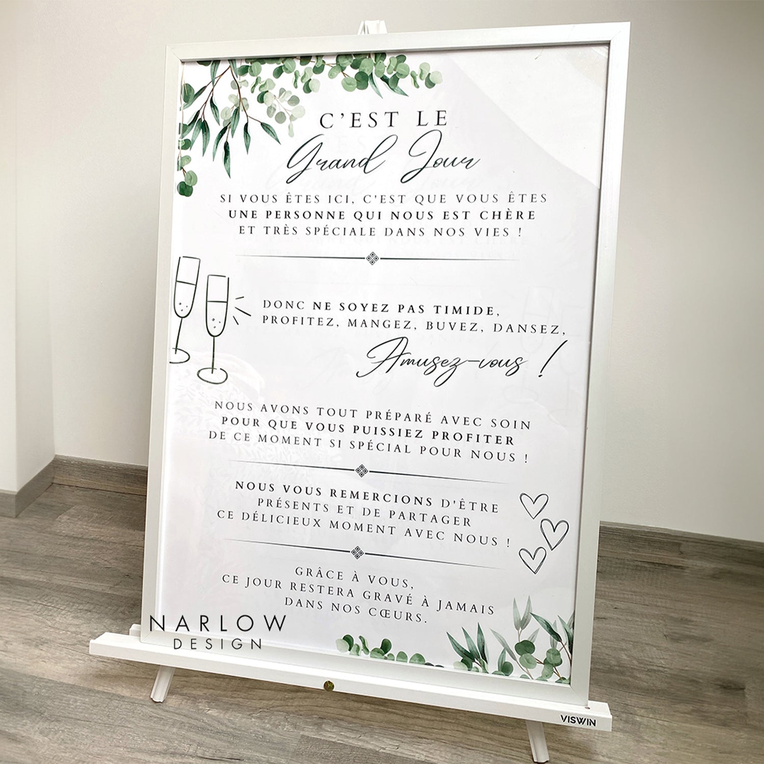 Affiche de Bienvenue pour Mariage - Nature
