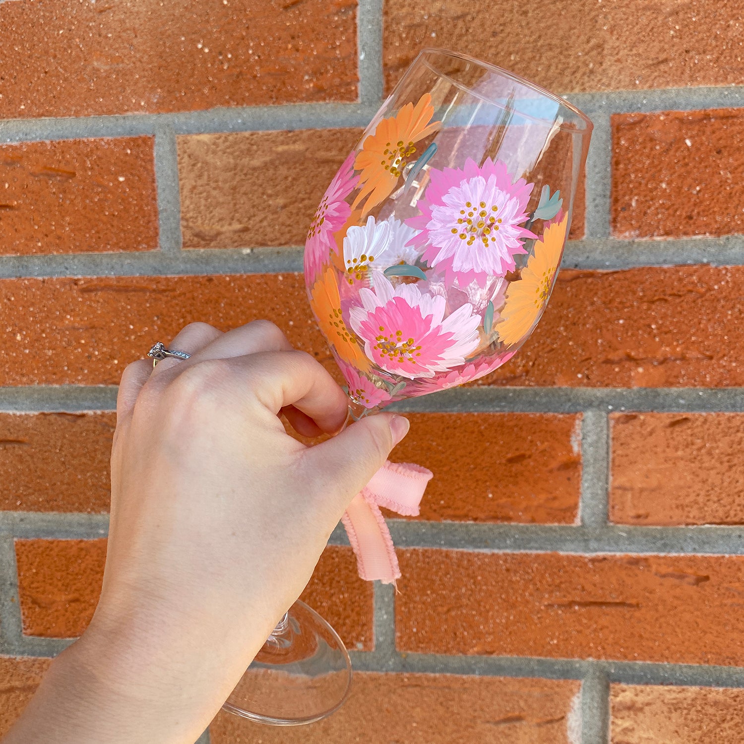 Verre à vin peint à la main – A personnaliser