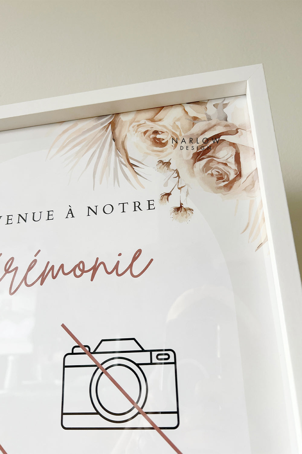 Affiche cérémonie déconnectée - Pampas et bohème