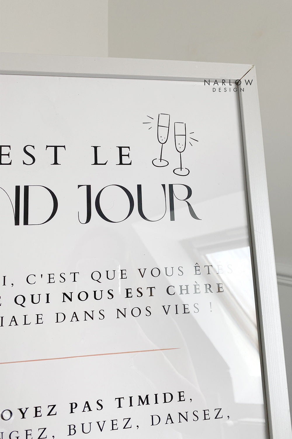 Affiche de Bienvenue pour Mariage - Fleurs colorées