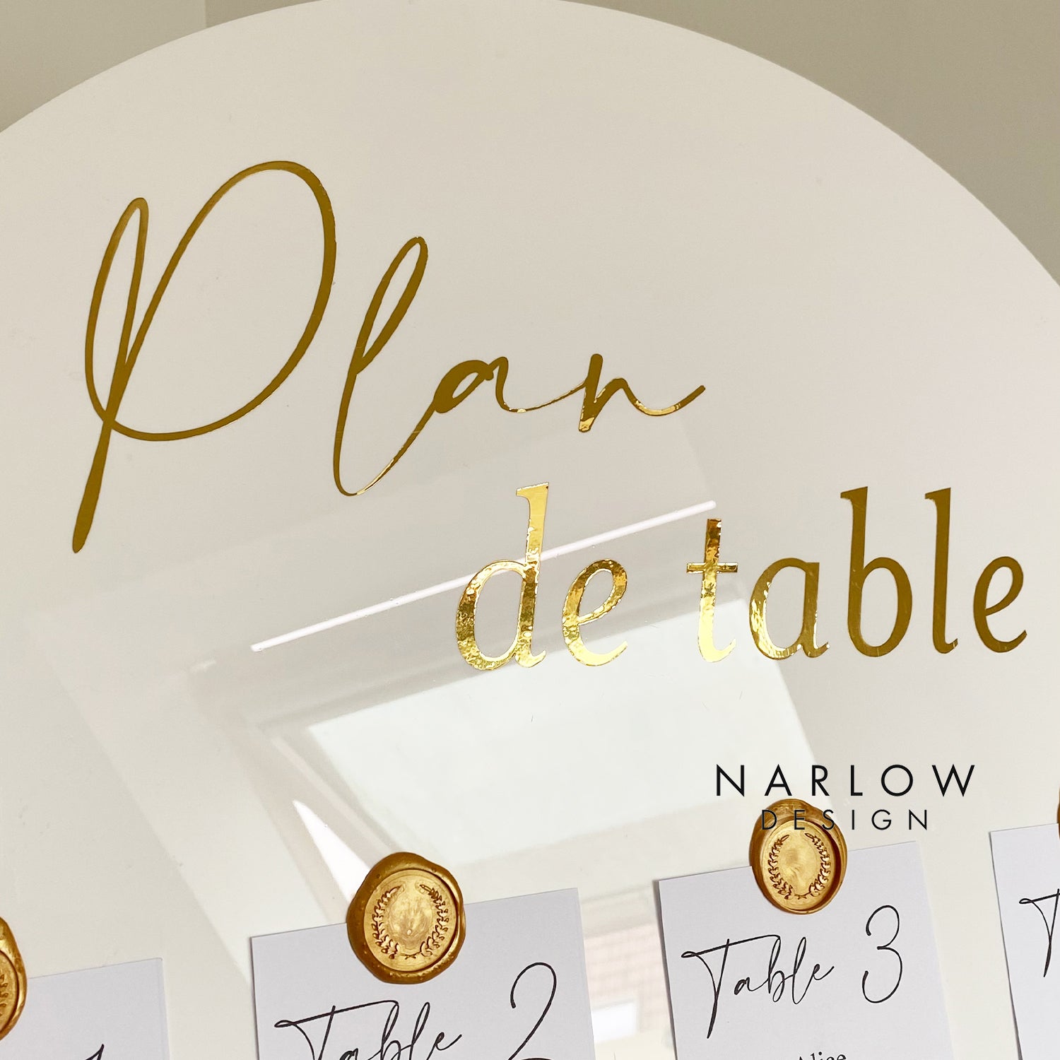 Plan de table arche blanche
