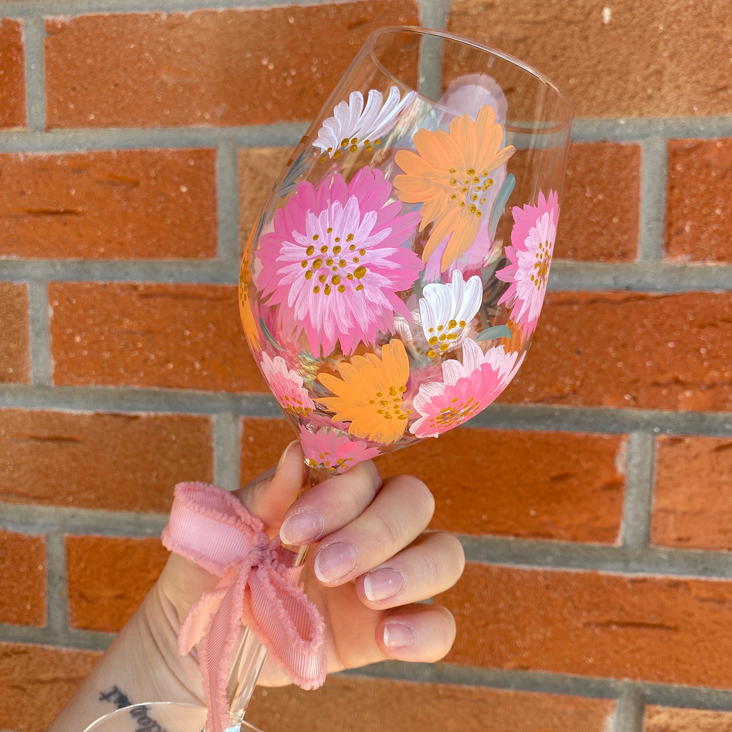 Verre à vin peint à la main – A personnaliser